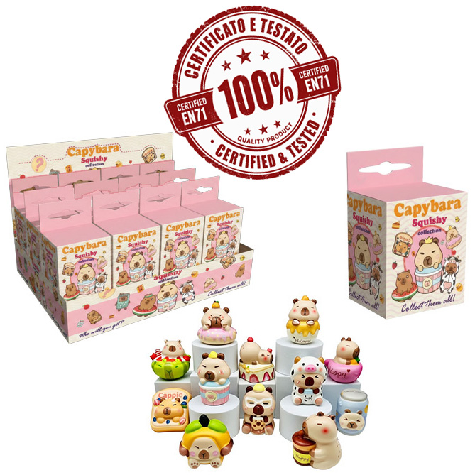 CAPIBARA Squishy 12cm In Blind Box In espo da 12pz 12ass…x12…x192